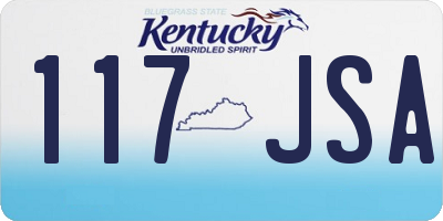 KY license plate 117JSA