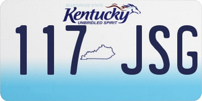KY license plate 117JSG