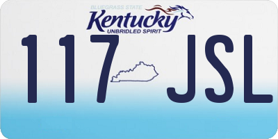 KY license plate 117JSL