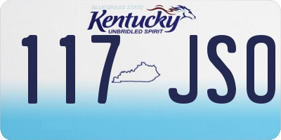 KY license plate 117JSO