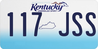 KY license plate 117JSS