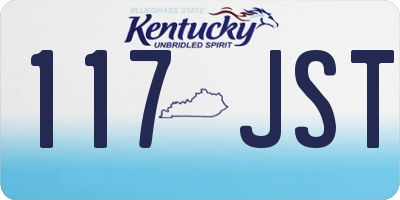 KY license plate 117JST