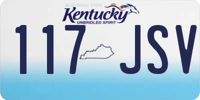 KY license plate 117JSV