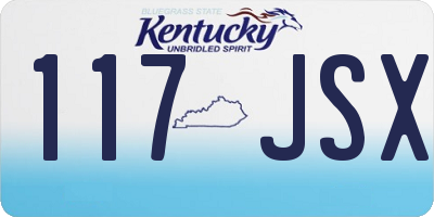 KY license plate 117JSX