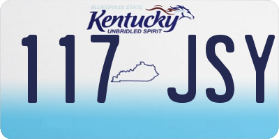 KY license plate 117JSY