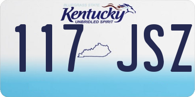 KY license plate 117JSZ