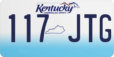 KY license plate 117JTG