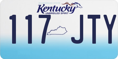 KY license plate 117JTY