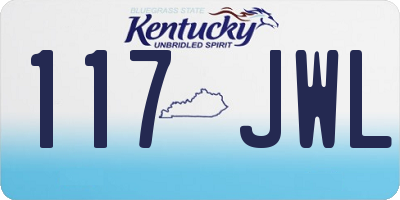 KY license plate 117JWL