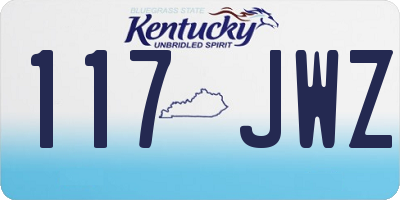 KY license plate 117JWZ