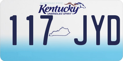 KY license plate 117JYD