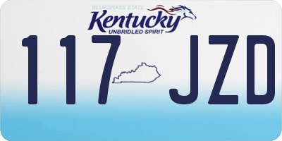 KY license plate 117JZD