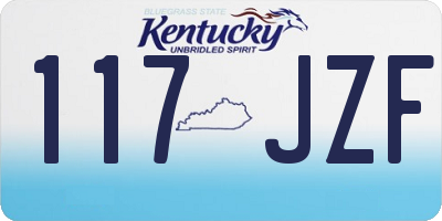 KY license plate 117JZF
