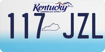 KY license plate 117JZL