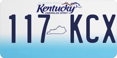 KY license plate 117KCX