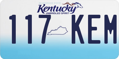 KY license plate 117KEM