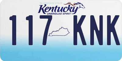 KY license plate 117KNK