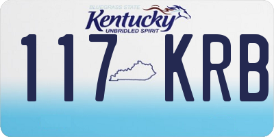 KY license plate 117KRB
