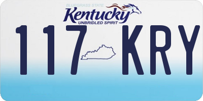 KY license plate 117KRY