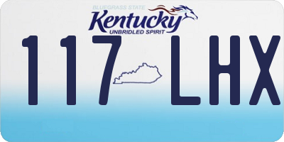 KY license plate 117LHX