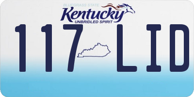 KY license plate 117LID