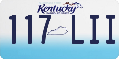 KY license plate 117LII