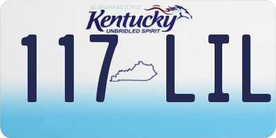 KY license plate 117LIL