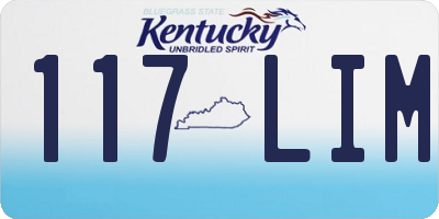 KY license plate 117LIM