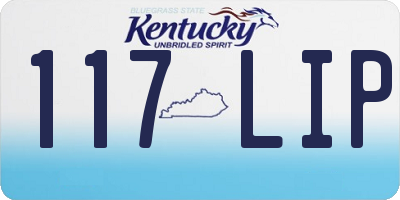 KY license plate 117LIP