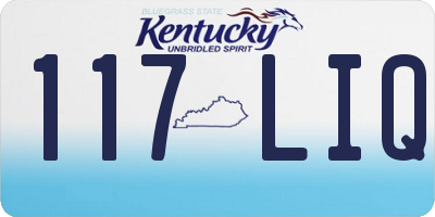 KY license plate 117LIQ