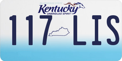 KY license plate 117LIS
