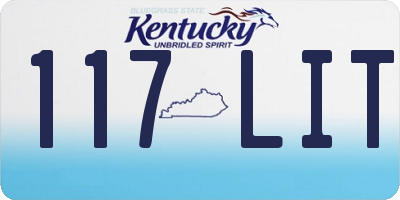 KY license plate 117LIT