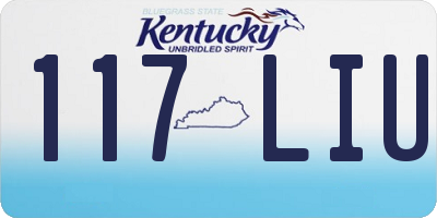 KY license plate 117LIU