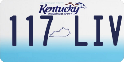 KY license plate 117LIV