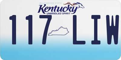 KY license plate 117LIW