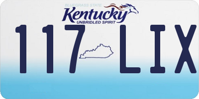 KY license plate 117LIX