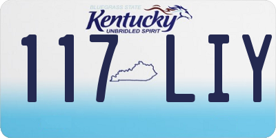 KY license plate 117LIY