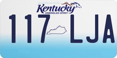 KY license plate 117LJA