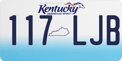 KY license plate 117LJB