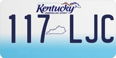 KY license plate 117LJC