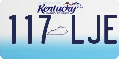 KY license plate 117LJE