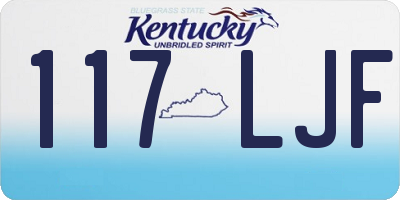 KY license plate 117LJF