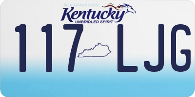 KY license plate 117LJG