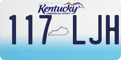KY license plate 117LJH