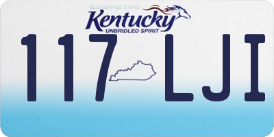 KY license plate 117LJI