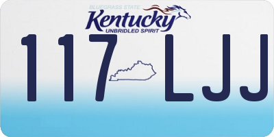 KY license plate 117LJJ