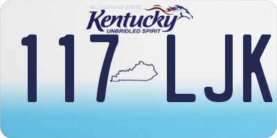 KY license plate 117LJK