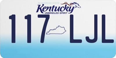 KY license plate 117LJL
