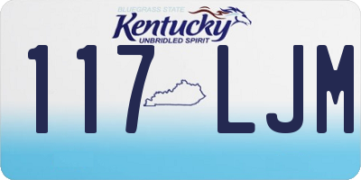 KY license plate 117LJM