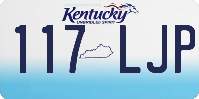 KY license plate 117LJP